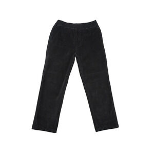 DGK Black Corduroy Skate Pants Men’s Large Elastic Waist Rose Embroidery